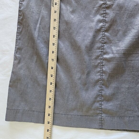 Truly By Part Two Gray Cotton Lurex SleevlessShimmery Mini Pockets Zippers US 10 - Picture 10 of 16